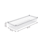 Cesto de Metal Aço Cromado para Linha Line Aramada 5,2x90x35cm 50kg Spaceo