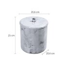 Cesto Multiuso Com Tampa 6 Litros Marmorizado Com Puxador Cro