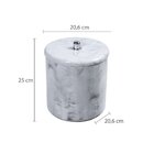 Cesto Multiuso Com Tampa 6 Litros Marmorizado Com Puxador Cro