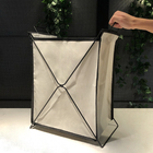 Cesto Multiuso Dobrável De Chão Com Estrutura Em Metal Cesto