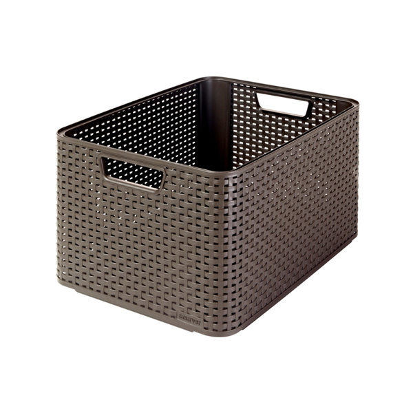 Cesto Organizador 30 Litros Style Curver Marrom Keter