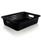 Cesto Organizador  Plástico Preto 8,8L 10x41x31cm Organize Martiplast