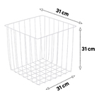 Cesto Organizador Aramado Branco 31x31x31cm KUB Spaceo