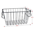 Cesto Organizador Aramado Inox Com Alça Cozinha Sala Preto