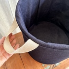 Cesto Organizador Balaio Jeans Araçari Para Mantas