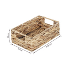 Cesto Organizador Fibra Bege 10x19x27,5 cm Orgara YOI