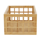 Cesto Organizador Bambu Bege 11,5x17,5x26,5 cm Oikos