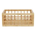 Cesto Organizador Bambu Bege 11,5x17,5x26,5 cm Oikos
