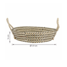 Cesto Organizador Fibra e Plástico Bege 14x37x37 cm Étinico Mek