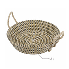 Cesto Organizador Fibra e Plástico Bege 14x37x37 cm Étinico Mek