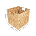 Cesto Organizador Fibra Bege 25,5x25,5x25,5 cm Orgara YOI