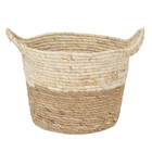 Cesto Organizador Palha Bege 27x33x33 cm Presence Mek