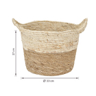 Cesto Organizador Palha Bege 27x33x33 cm Presence Mek