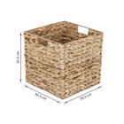 Cesto Organizador Fibra Bege 30,5x30,5x30,5 cm Orgara YOI