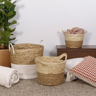 Cesto Organizador Fibra e Algodão Bege 34x38x38 cm Seagrass YOI