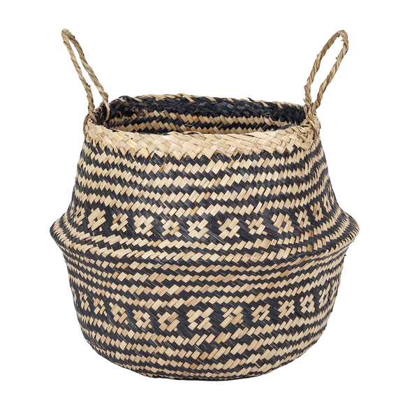 Cesto Organizador Palha Bege 38x30x30 cm Seagrass Imperial Mek