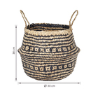 Cesto Organizador Palha Bege 38x30x30 cm Seagrass Imperial Mek