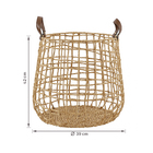 Cesto Organizador Metal e Papel Bege 42x39 cm Papiro YOI