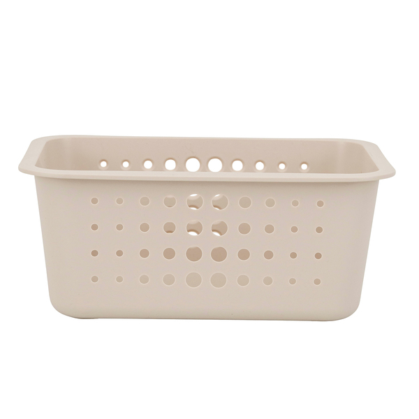 Cesto Organizador Bege Plástico 12,5x19,5x29cm OU