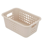 Cesto Organizador Bege Plástico 12,5x19,5x29cm OU