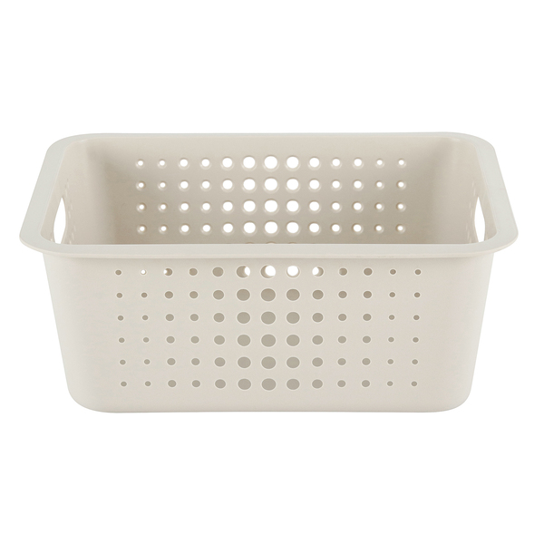 Cesto Organizador Bege Plástico 16,5x31x41cm OU