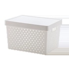 Cesto Organizador C/ Tampa Quadratta Branco 39x29x24cm - Para