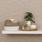 Cesto Organizador Cordas Cinza 16x12,5x20 cm Duo Oikos