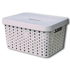 Cesto Organizador Cinza 17 Litros Com Tampa