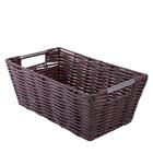 Cesto Organizador Com Alça De Metal Ogza Marrom