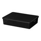 Cesto Organizador Com Tampa 36x26x8cm Linea Preto Paramount
