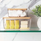 Cesto Organizador Com Tampa Bambu Idealle Eco 19 Cm - Paramou