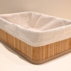 Cesto Organizador De Bambu Retangular Natural - Jolitex P