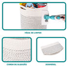 Cesto Organizador De Corda Algodão Artiko Decor Com alças Red