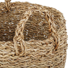 Cesto Organizador de Fibra com Alça 35x35cm Orgânico Preto YOI