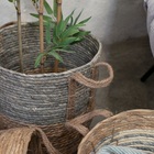 Cesto Organizador De Fibras Naturais Amalfi Ocean 29x23 Yoi