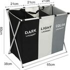 Cesto Organizador De Roupas Sujas Com 3 Divisórias Dobrável