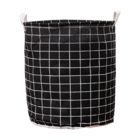 Cesto Organizador Dobrável  Redondo Sustentação 37x43 Preto