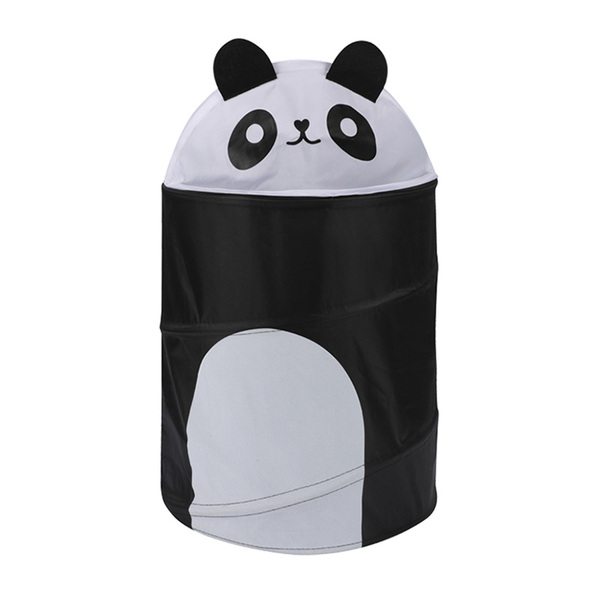 Cesto Organizador Dobrável Panda Preto Oikos
