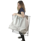 Cesto Organizador Duplo Dobravel Portatil Roupa Suja Impermea