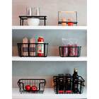 Cesto Organizador Em Metal 25 Cm Preto Metalla Yoi