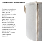 Cesto Organizador Estruturado Gg Em Algodão Cru