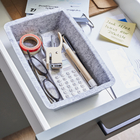 Cesto Organizador Feltro Cinza EVO'M 5x15x23,5cm Spaceo