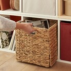 Cesto Organizador Fibra Natural Bege Water Hyacinth 29L 31x31x31cm Spaceo