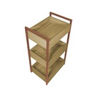 Cesto Organizador Freijó Base De Ferro Cobre - Vallisa Decor