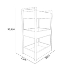 Cesto Organizador Freijó Base De Ferro Dourada - Vallisa Decor