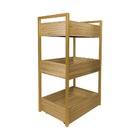 Cesto Organizador Freijó Base De Ferro Dourada - Vallisa Decor