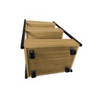 Cesto Organizador Freijó Base De Ferro Preto - Vallisa Decor