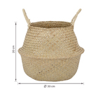 Cesto Organizador Seagrass Incolor 20x30x30 cm Oikos
