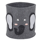 Cesto Organizador Infantil Feltro Cinza 40x54x35 cm Elefante Oikos