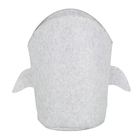 Cesto Organizador Infantil Feltro Cinza 40x54x35 cm Tubarão Oikos